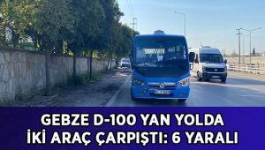 Gebze D-100 yan yolda iki araç çarpıştı: 6 yaralı