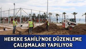 Hereke Sahili'nde düzenleme çalışmaları yapılıyor