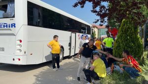 Polis ekipleri TEM'de taraftar nöbetinde