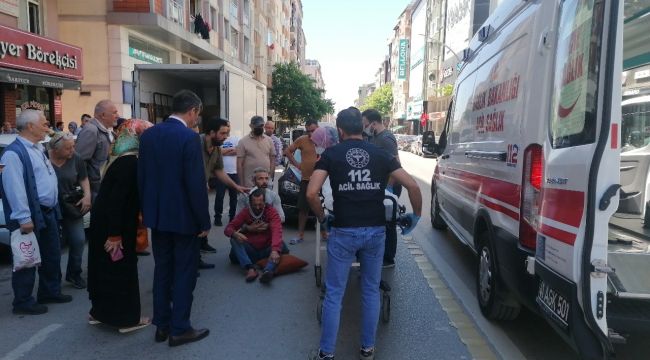 Ters yönde giden otomobil yayaya çarptı
