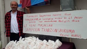 Trabzonspor şampiyon olunca 41 poşet yumurta dağıttı