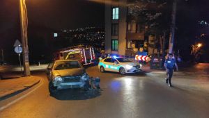 İtfaiye aracına çarptı ve kaçtı