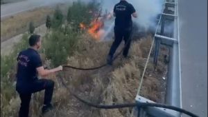 Muğla dönüşü İzmir yangınına müdahale!