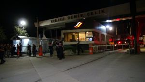 Demir çelik fabrikasında yangın çıktı!