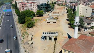Tramvay Hattı’nda çelik kirişler hazırlanıyor