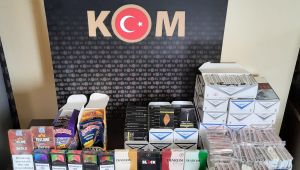 Gebze'deki işyerinde binlerce makaron ele geçirildi