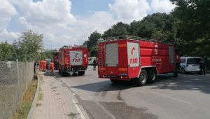 Taşlama makinesinden çıkan kıvılcım yangına çıkardı