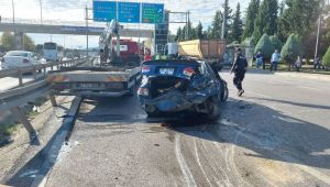 Bu araçtan hafif sıyrıklarla kurtuldu
