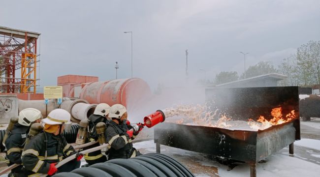 Büyükşehir İtfaiyesinden Tersan ekiplerine eğitim