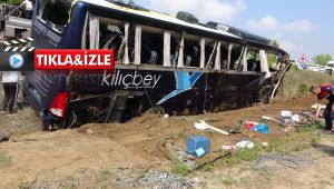 Kocaeli'den yola çıkan tur otobüsü devrildi: 1 ölü 54 yaralı!