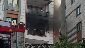 Kombi patladı, daire alevlere teslim oldu