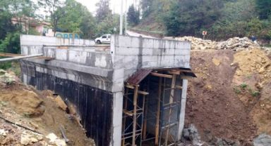 Çubuklu Osmaniye’de menfezin betonarmesi tamamlandı