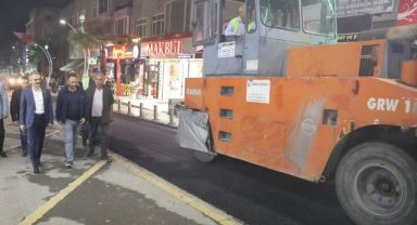 Fatih Caddesi'ne 560 ton asfalt serildi