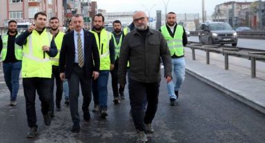 Büyükakın, kuzey yan yol genişletme projesini inceledi