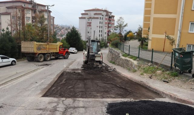 Deforme olan yollara 137 ton beton asfalt kullanıldı