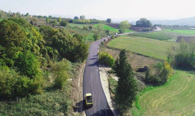 Karamürsel’de 4 köyü birbirine bağlayan yol asfaltlandı