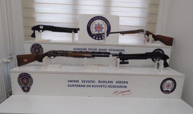 Kocaeli'de 32 adet silah ele geçirildi