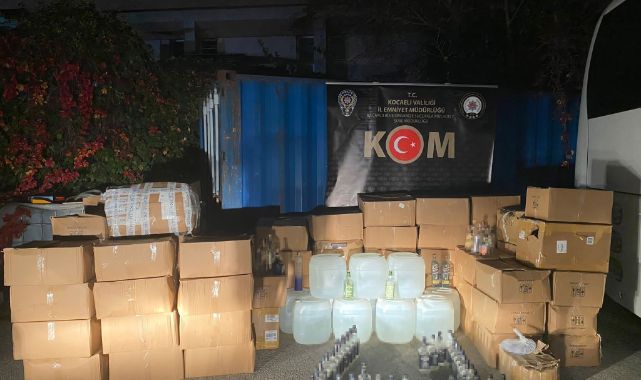 Kocaeli’de kaçak alkol ele geçirildi
