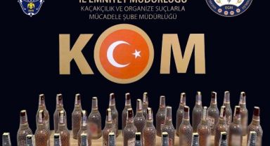 Kamyondan kaçak alkol çıktı