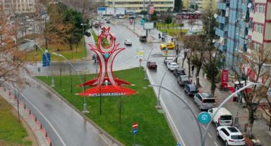 Atatürk Bulvarında üst yapı tamam