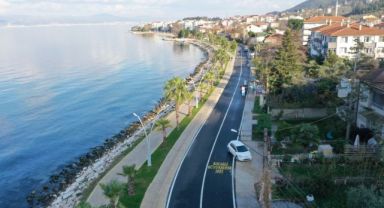 Ereğli sahil yolunun trafik çizgileri çekildi