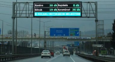 Kocaeli'de ulaşım led ekranlarda
