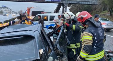 Ani fren kazaya sebep oldu: 2 yaralı