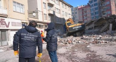 Deprem bölgelerinde hasar tespit çalışması yapıldı
