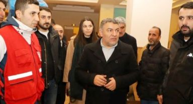 Şayir ve 65 kişilik ekip deprem bölgesinde