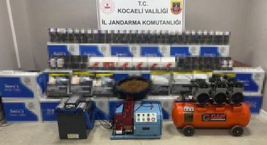 450 bin TL değerinde kaçak sigara malzemesi ele geçirildi