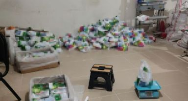 İş yerinin deposundan tonlarca sahte deterjan çıktı