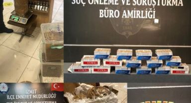 Kocaeli'de 7 bin 240 bandrolsüz dolu makaron ele geçirildi
