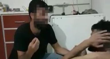 Telefon çalan şahsa işkence edip, kayda aldılar