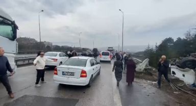 TEM Otoyolu Kocaeli geçişinde zincirleme kaza