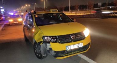Gebze'de ticari taksinin çarptığı yaya yaralandı