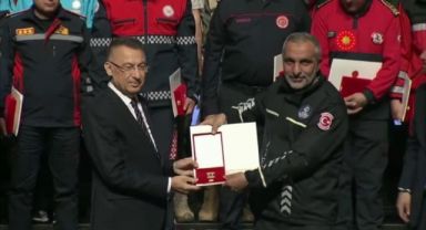 Kocaeli İtfaiyesi’ne Devlet Üstün Fedakârlık Madalyası