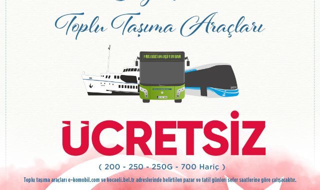 19 Mayıs Gençlik ve Spor Bayramı’nda ulaşım ücretsiz