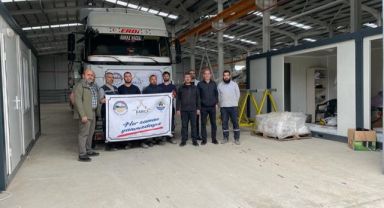 Konteynerler deprem bölgesine gönderildi