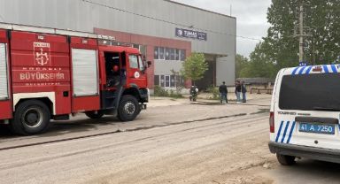 Talaşlar tutuşunca mobilya atölyesinde yangın çıktı