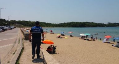Büyükşehir Zabıta plajlarda görev başında
