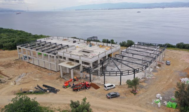 Darıca Millet Kıraathanesinin kaba inşaatı tamam