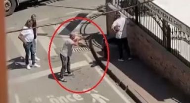 Av tüfeğini doğrulttuğu kişiye bağırarak dehşeti yaşattı