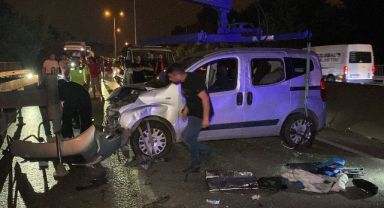 D-130’daki kazada araçlar takla attı: 4 yaralı