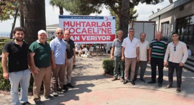 Kocaeli’de muhtarlardan Kızılay’a kan bağışı