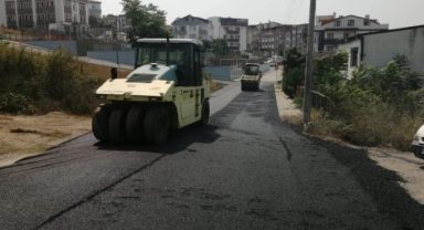 Gebze’nin mahallelerinde sıcak asfalt çalışmaları