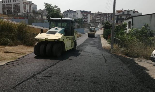 Gebze’nin mahallelerinde sıcak asfalt çalışmaları