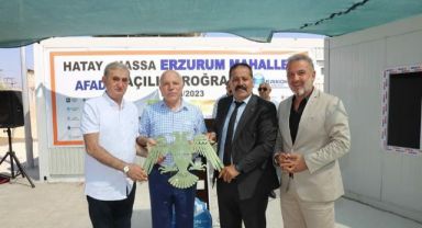 Hatay'da kurulan Erzurum Mahallesi'ne KEDFE'den destek