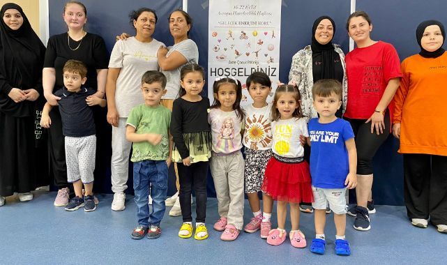 Darıca’da anne ve çocuklar birlikte hem spor yaptı hem eğlendi