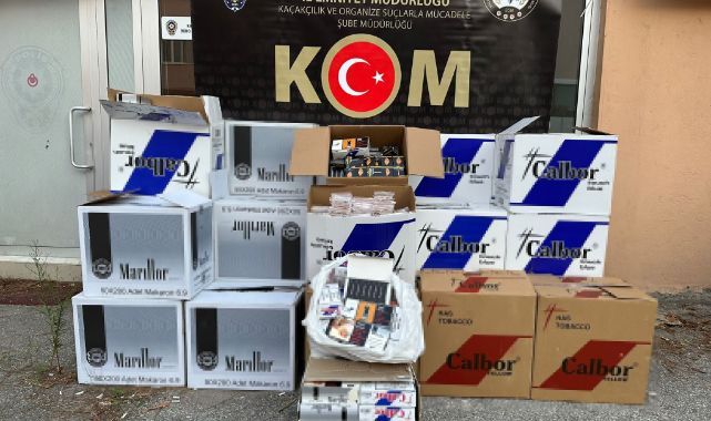 Kocaeli'de 340 bin dal boş ve dolu makaron ele geçirildi