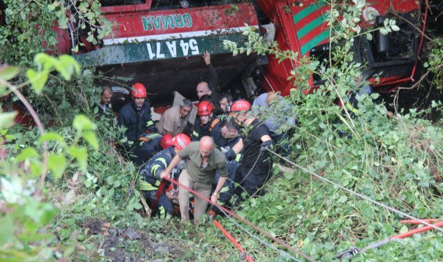 Orman İşletme arazözü 30 metrelik uçurumdan uçtu: 1 ölü, 3 yaralı